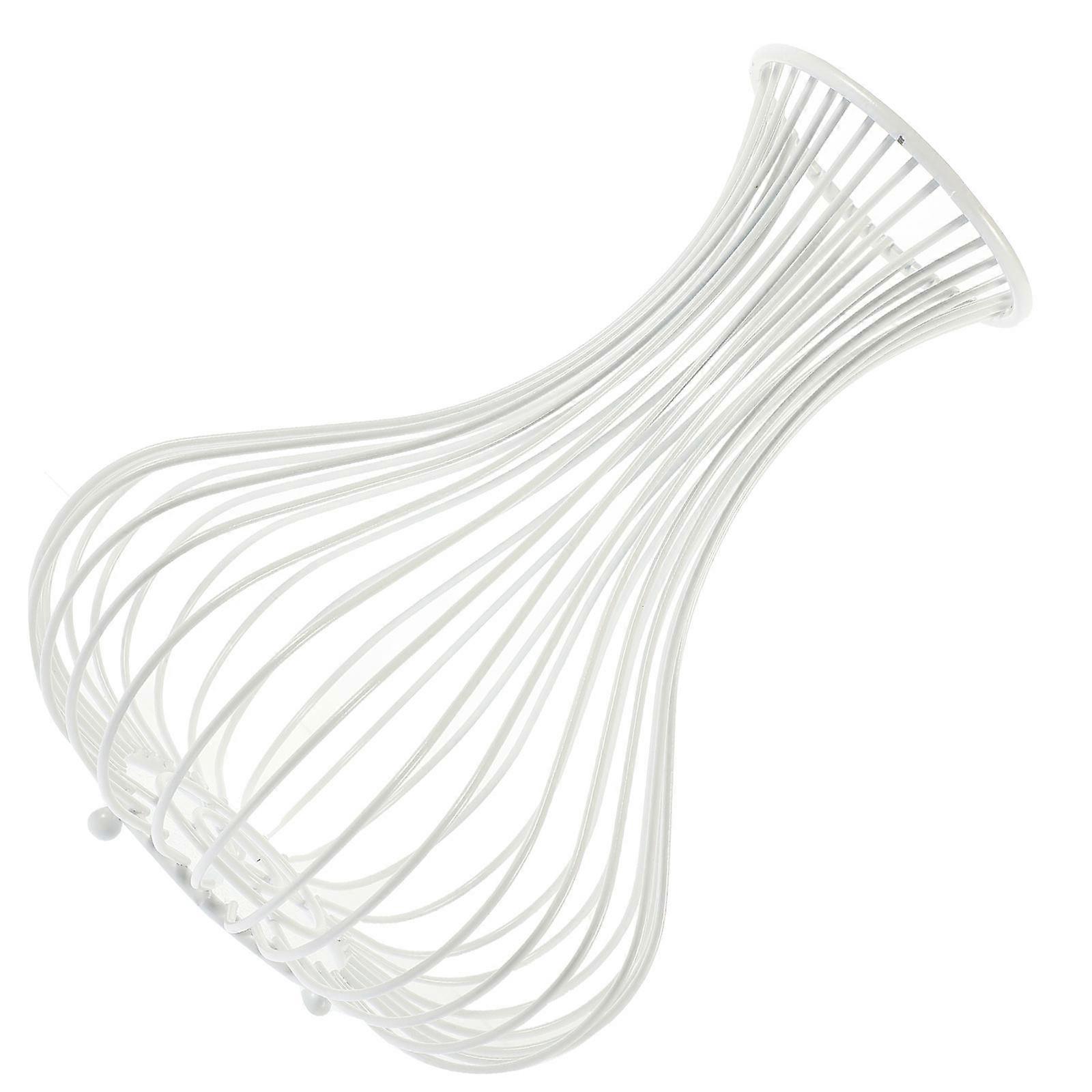 Kitchen Holder Carbon Steel Storage Basket White