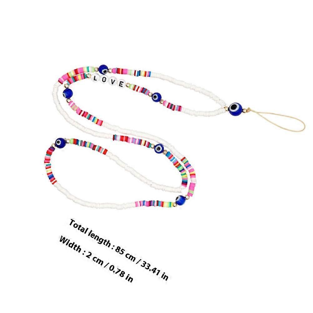 Multi Beaded Phone Chain for Carrying Long Phone Lanyard