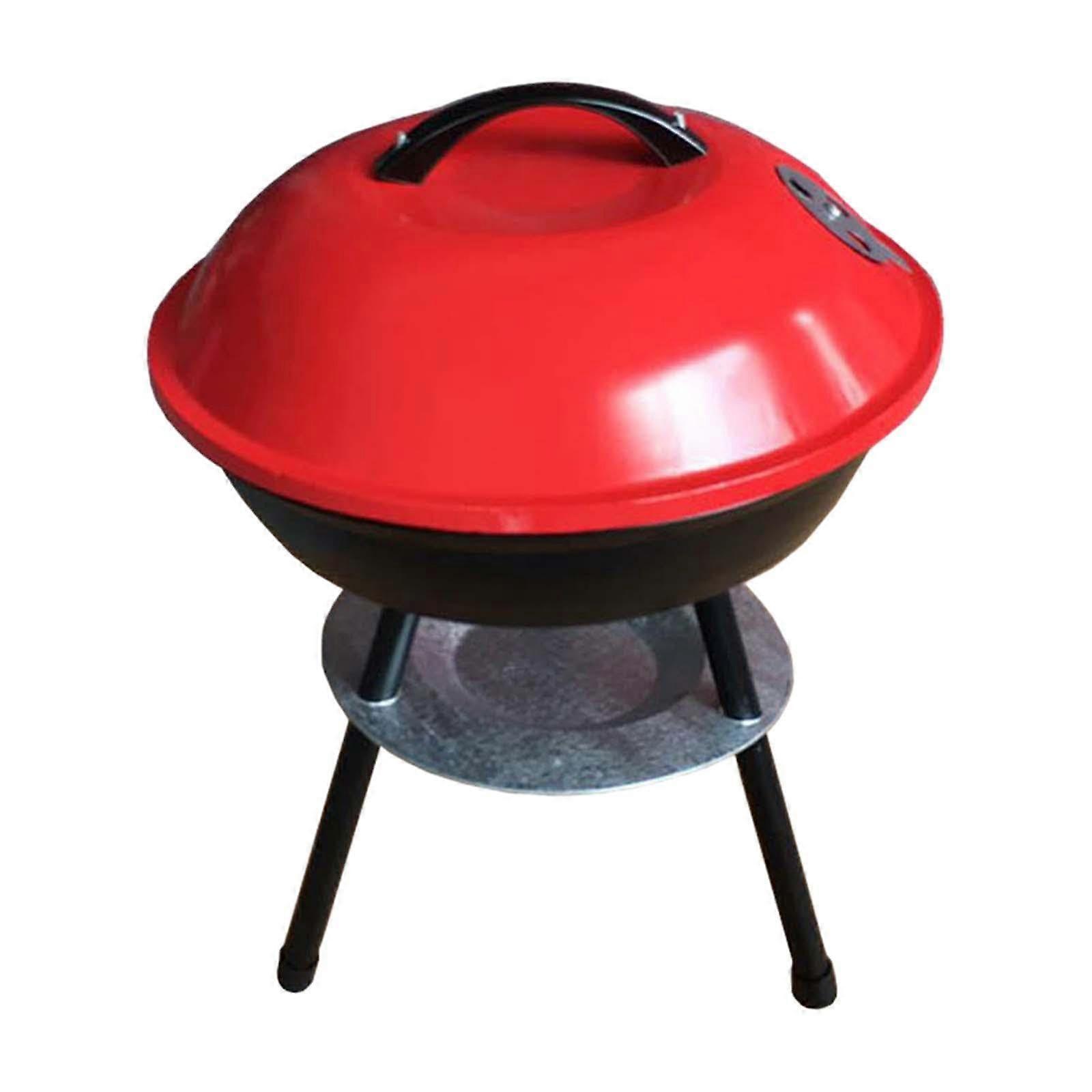 Portable Charcoal Grill with Stable Triangular Legs and Ash Collector for Camping and Backyard BBQ
