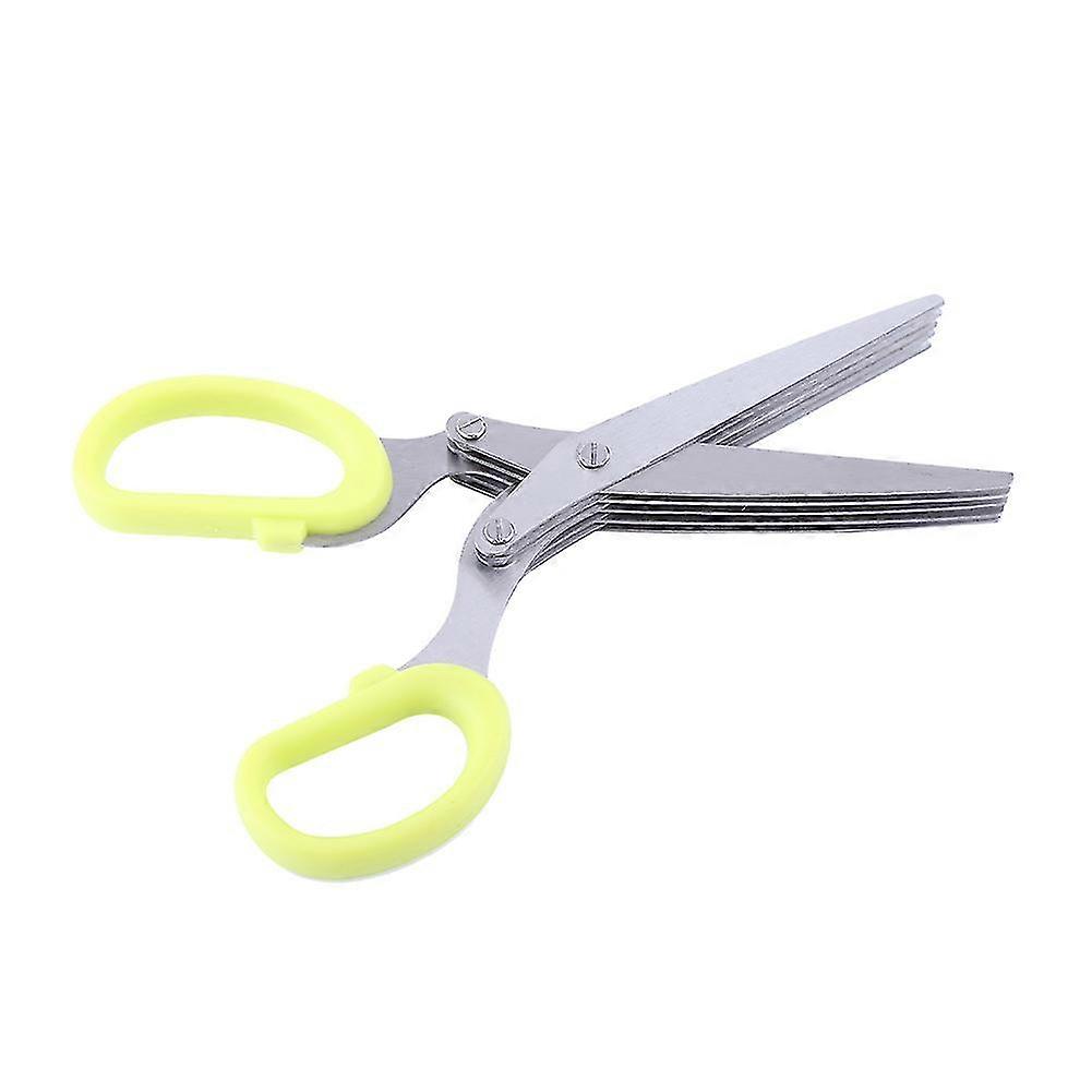2025 Herb Scissors, Stainless Steel 5 Blade Multifunctional Kitchen Tool
