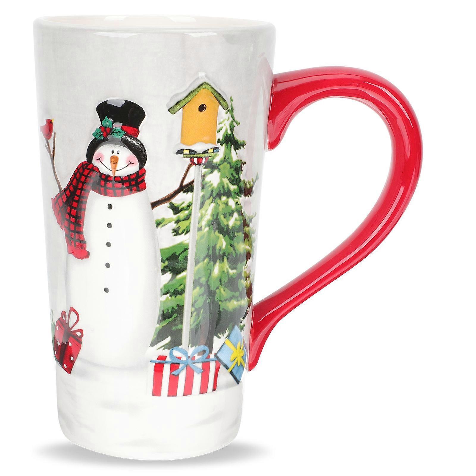 Multi-Function Coffee Cup Large Capacity Water Mug with Relief Design