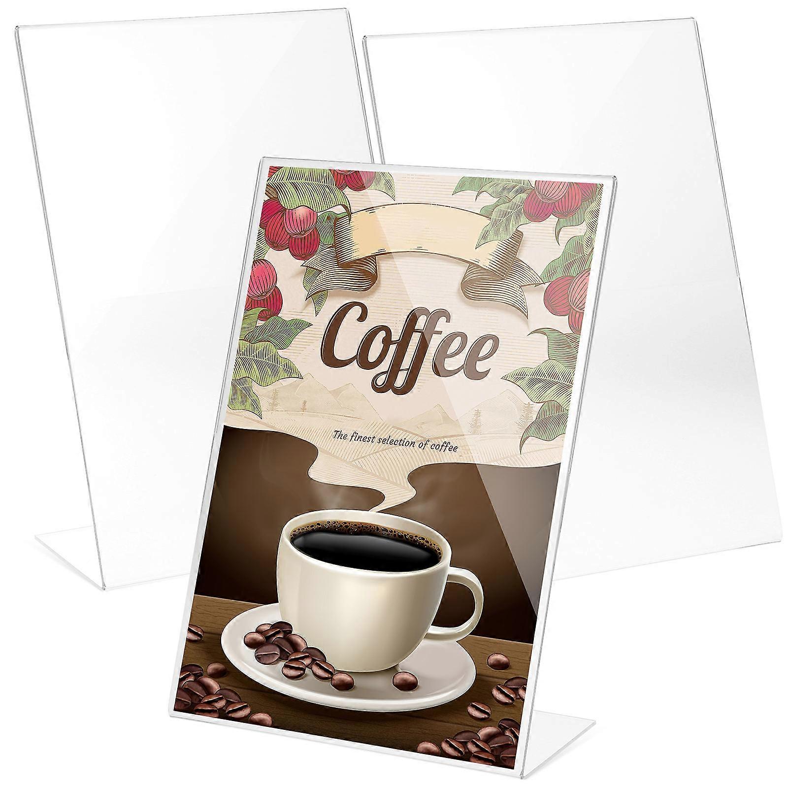 Label Display Stand for Display 3Pcs Acrylic L-Shaped Holders