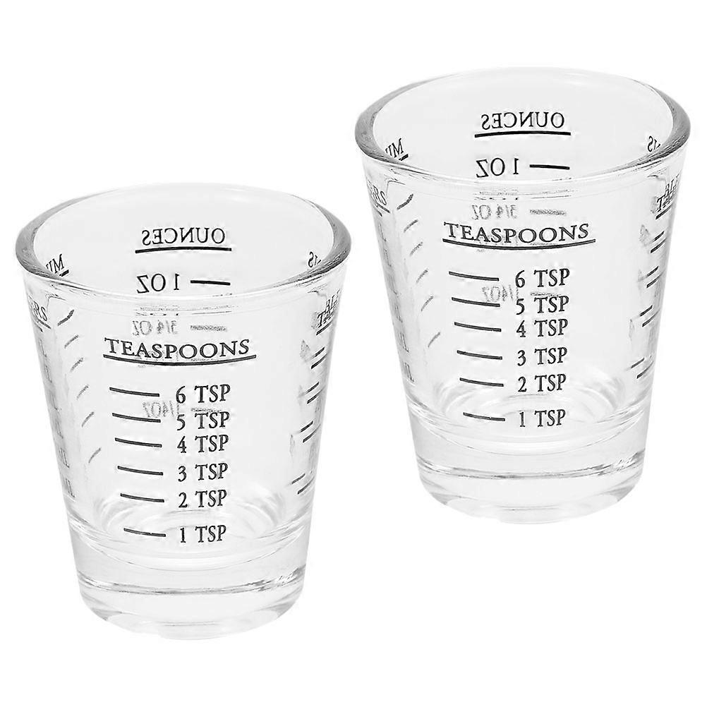 Household Transparent Glass Measuring Cups for Coffee Drinking 8Pcs Set
