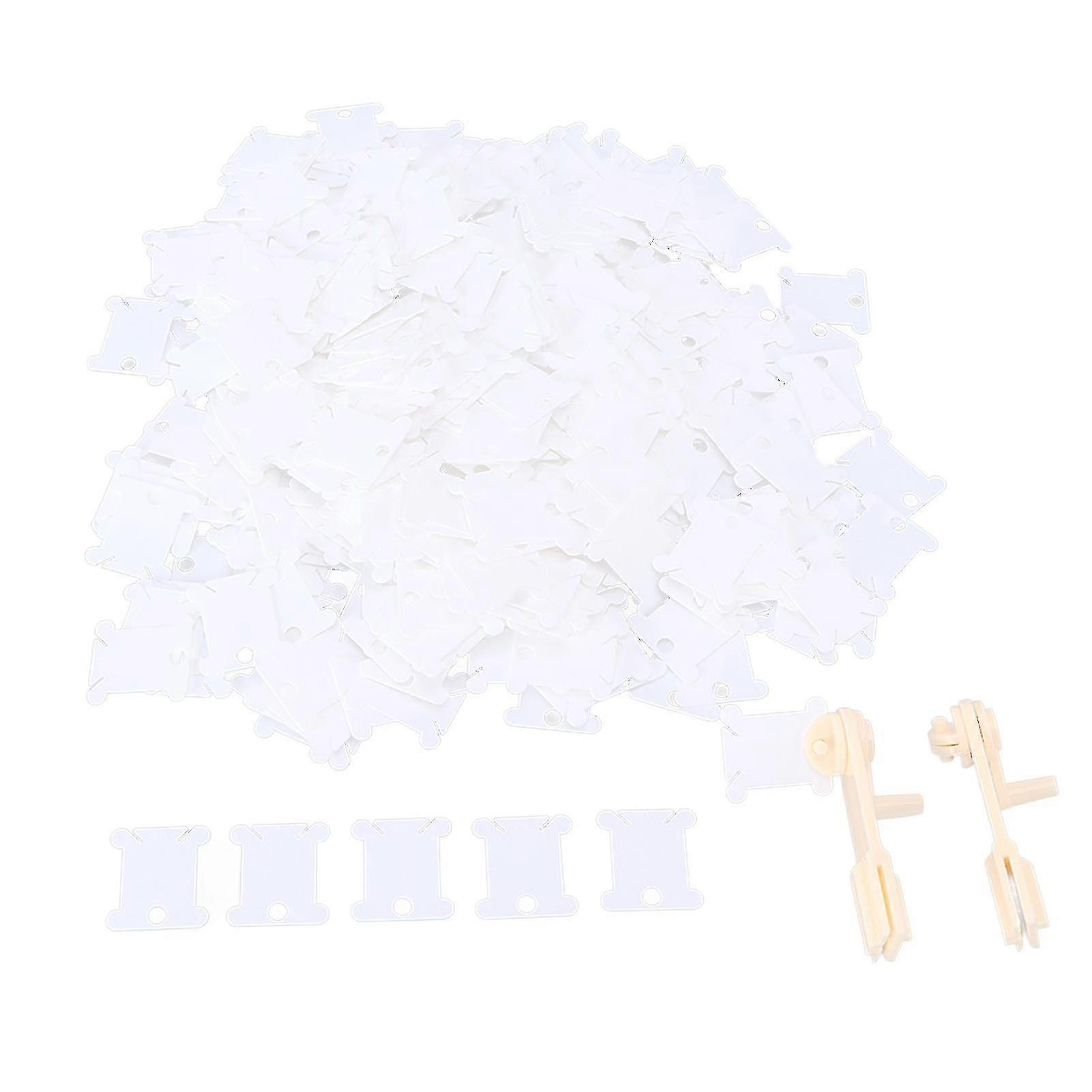 400Pcs Plastic Floss Bobbin Sorting Storage Function Anti Rust Beautiful Practical DIY Sewing Thread Storage for Sewing 25-26