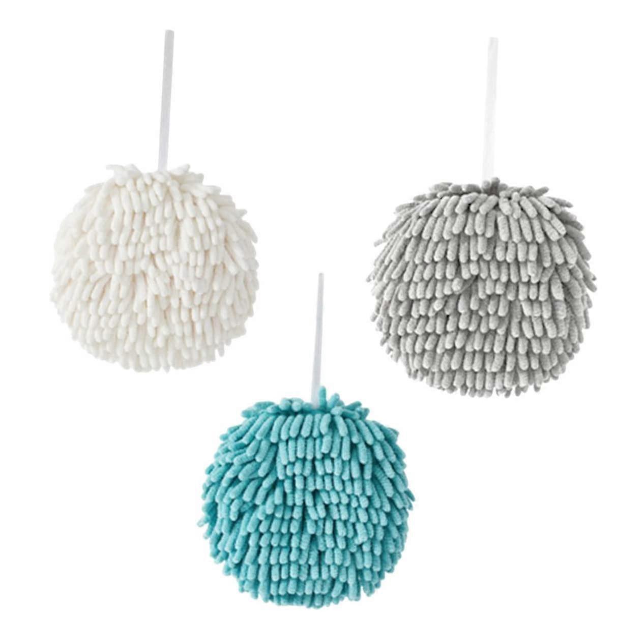 Chenille Hand Towel Set Soft Absorbent Quick Drying Cute Hanging Design for Kitchen and Bathroom