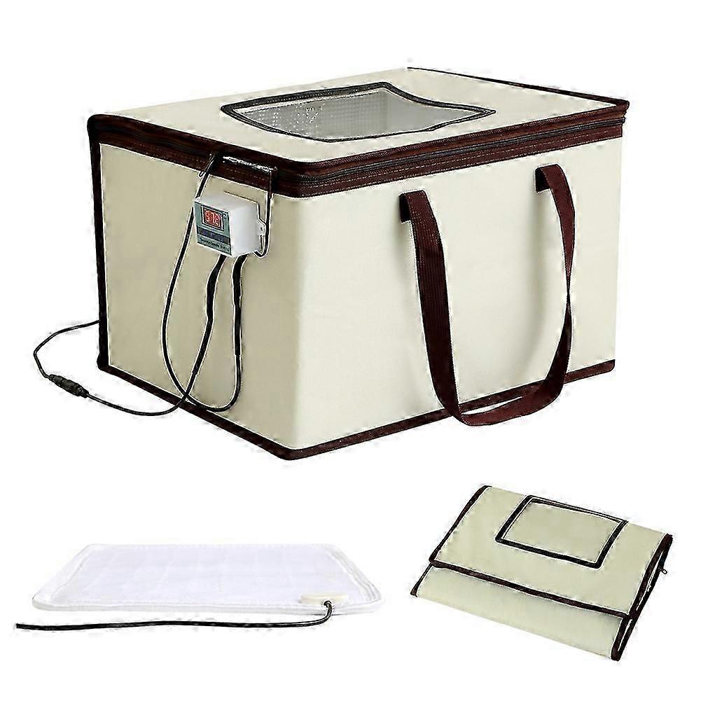 Bread Dough Proofing Box, Temperature Control Bread Proofer Foldable Visible Dough Proofer Sourdough Warmer US Plug