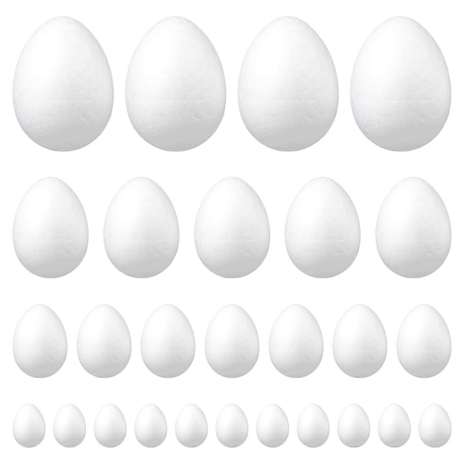 Simulation Easter Eggs White Froth Eggs for Crafts 45Pcs DIY Materials