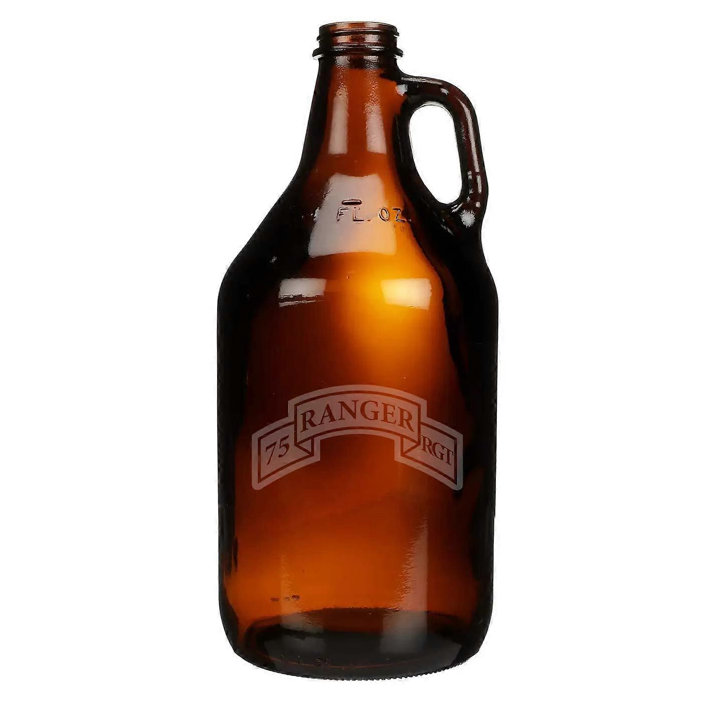 64 oz Etched Glass Beer Growler with Secure ScrewOn Cap