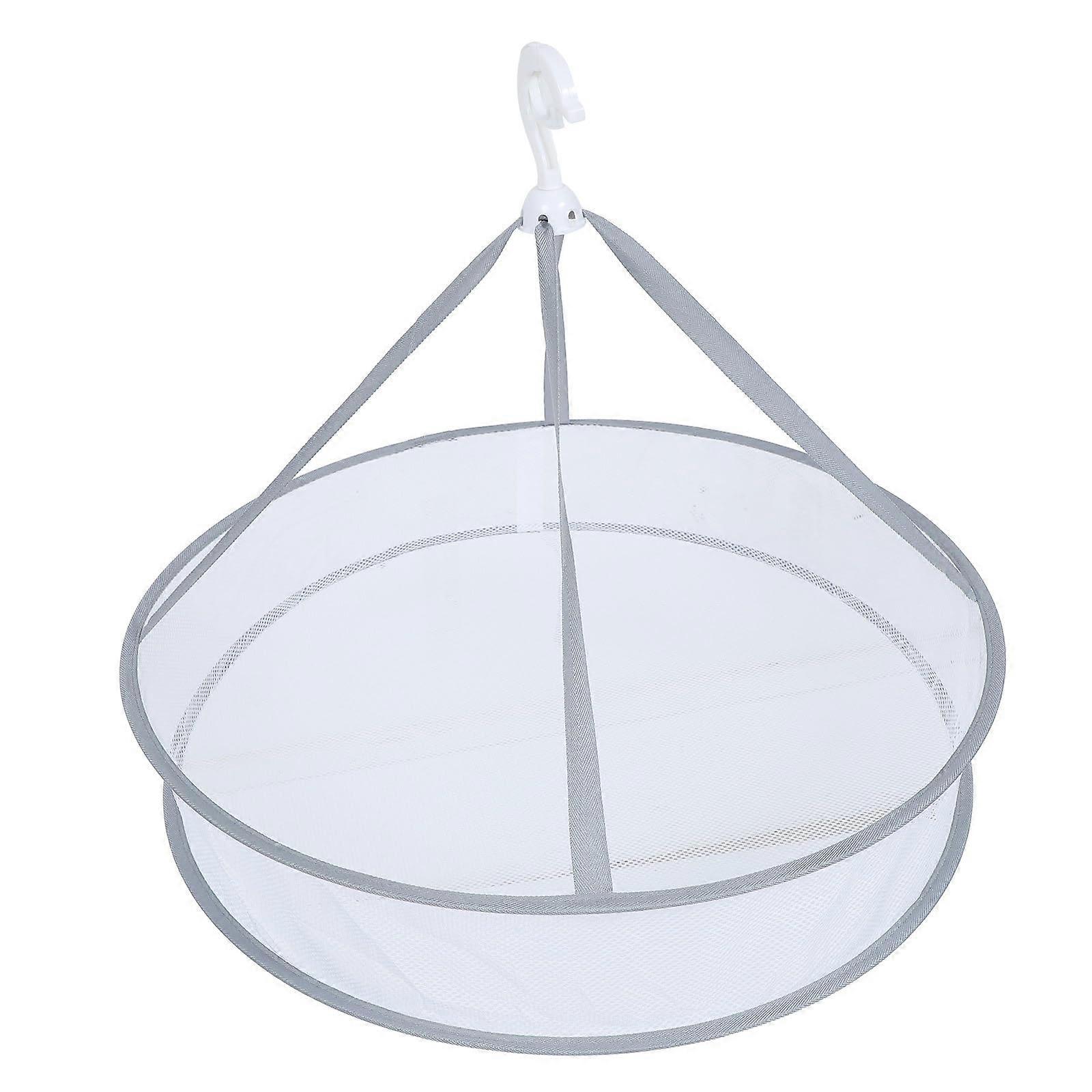 Foldable Large Capacity Mesh Clothes Drying Rack for Sweaters and Laundry, 61cm White