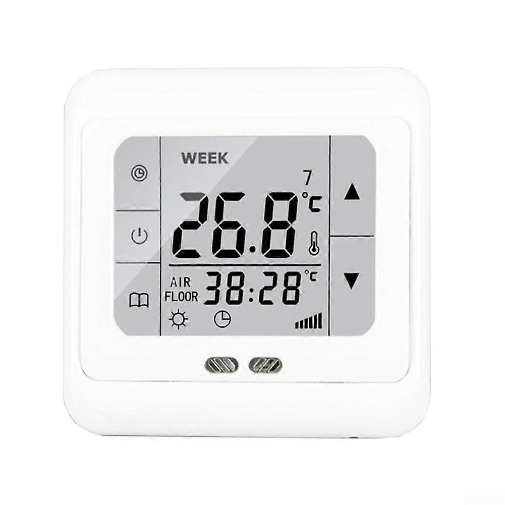 Digital Thermostat for Underfloor Heating with Touchscreen, Programmable Dual Sensor 16A Controller