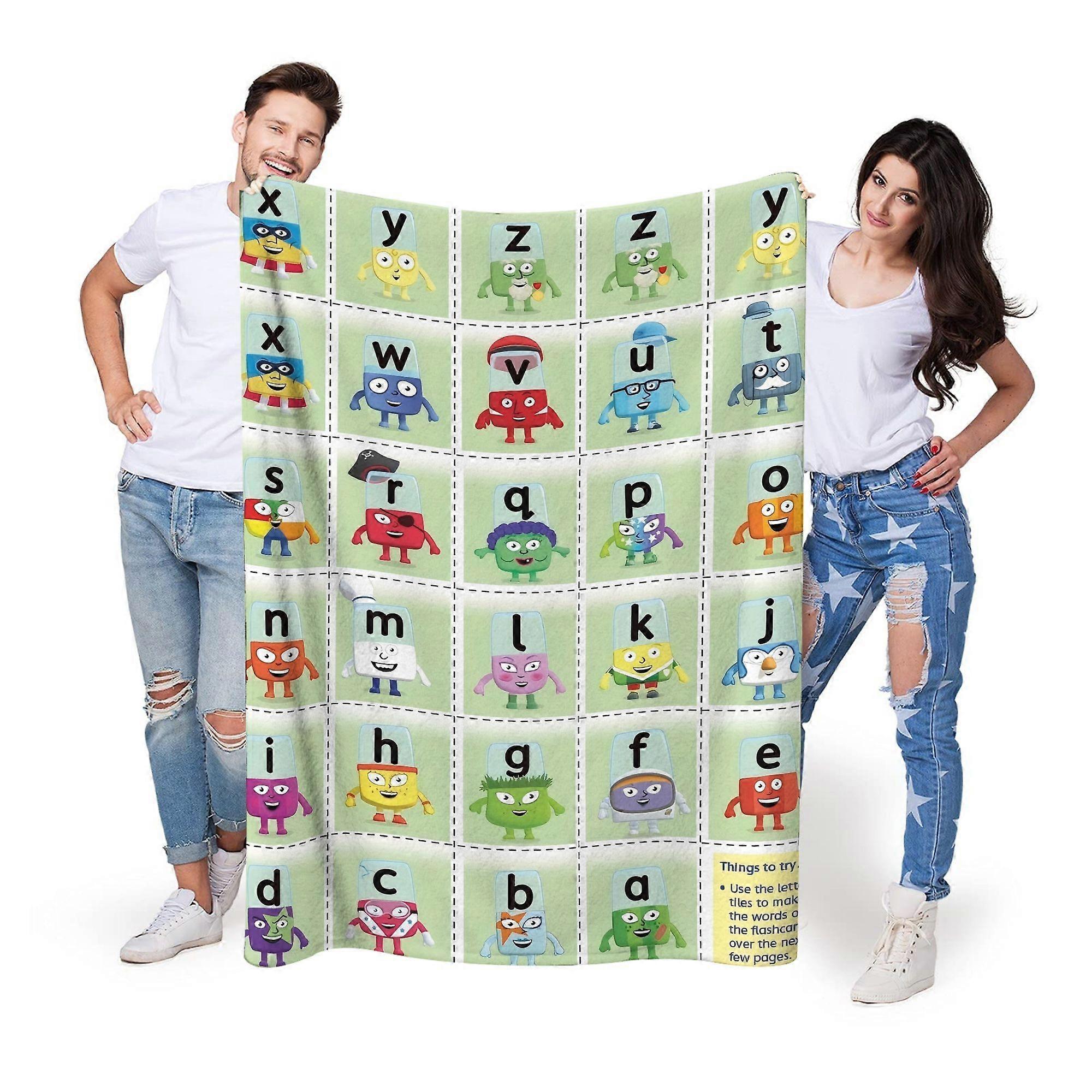 Alphablocks Flannel Blanket Ultra Soft Mixed Color