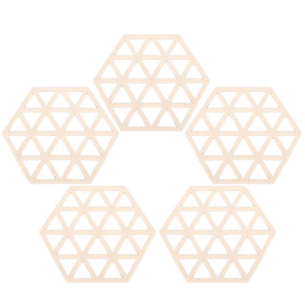 Multifunctional Hollow Rhombus Shape Heat-Resistant Non-Slip Table Mat (White)