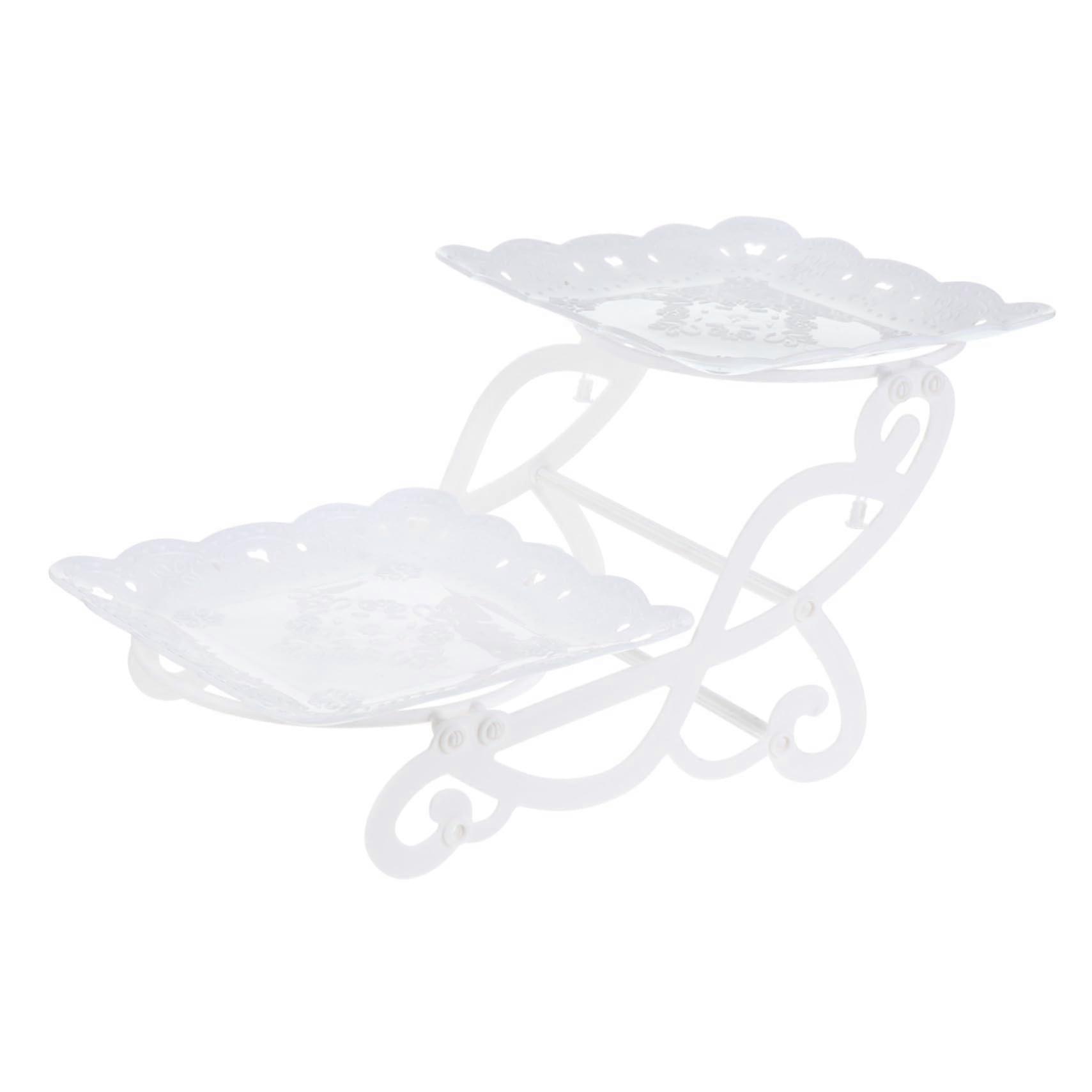 Cupcake Stand Plastic Tiered Dessert Table Display Rack Elegant Reusable Cake Holder for Parties