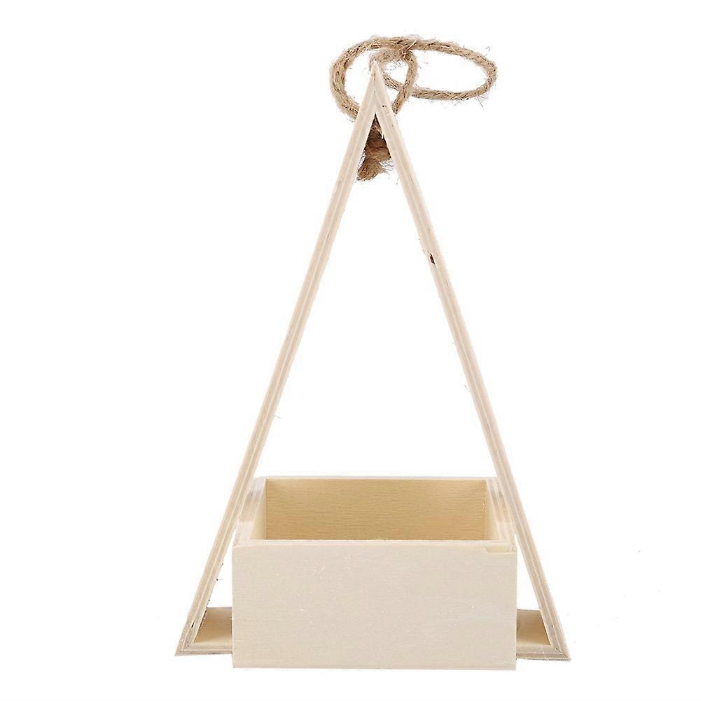 Vintage Triangular Hanging Bird Feeder, Squirrel Feeding Device, Bird Resting Station
