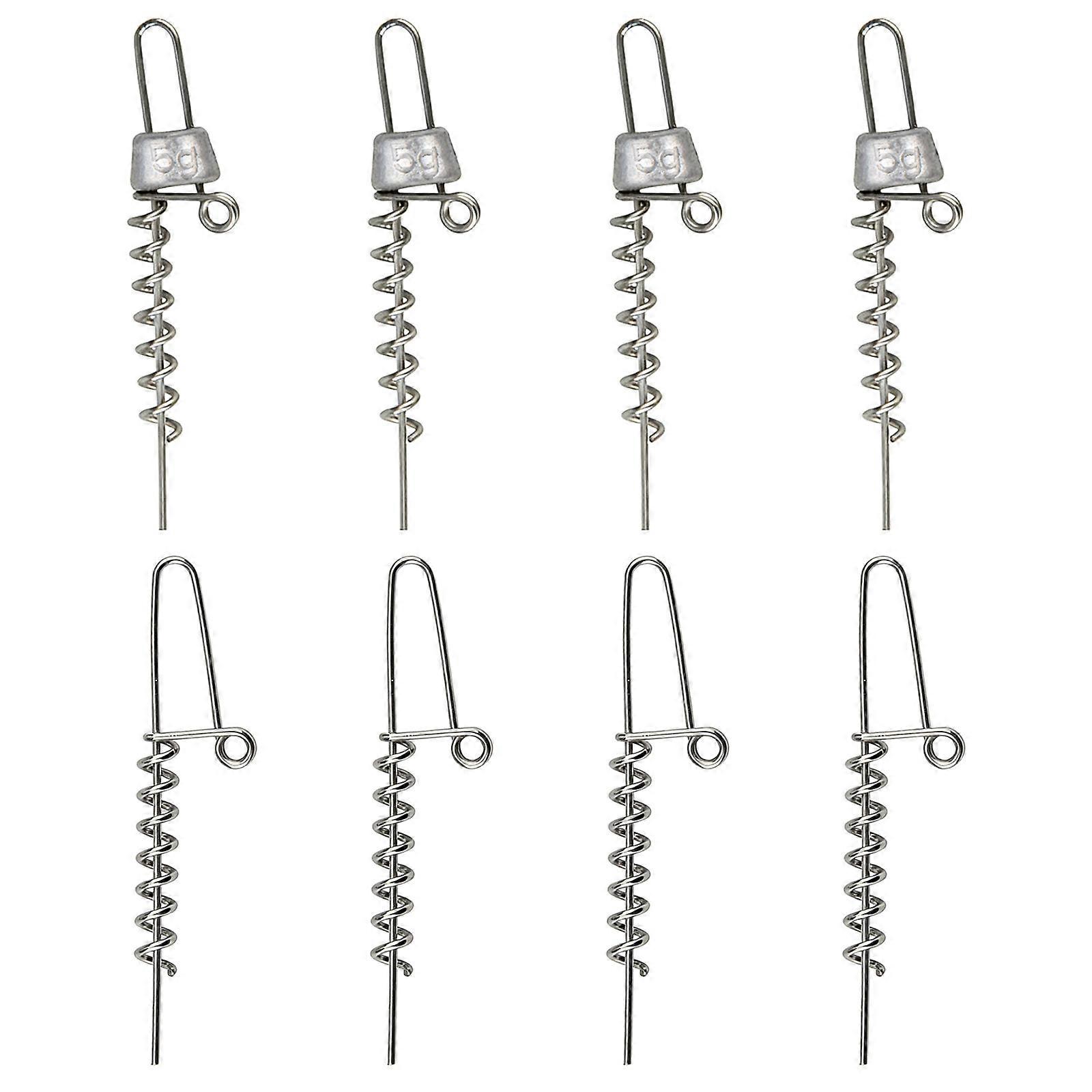 4pcs 5/7/10/15/20g Fishing Sinkers Weight with Lock Pin Offering Convenience and Stable Baits Presentation Multicolor