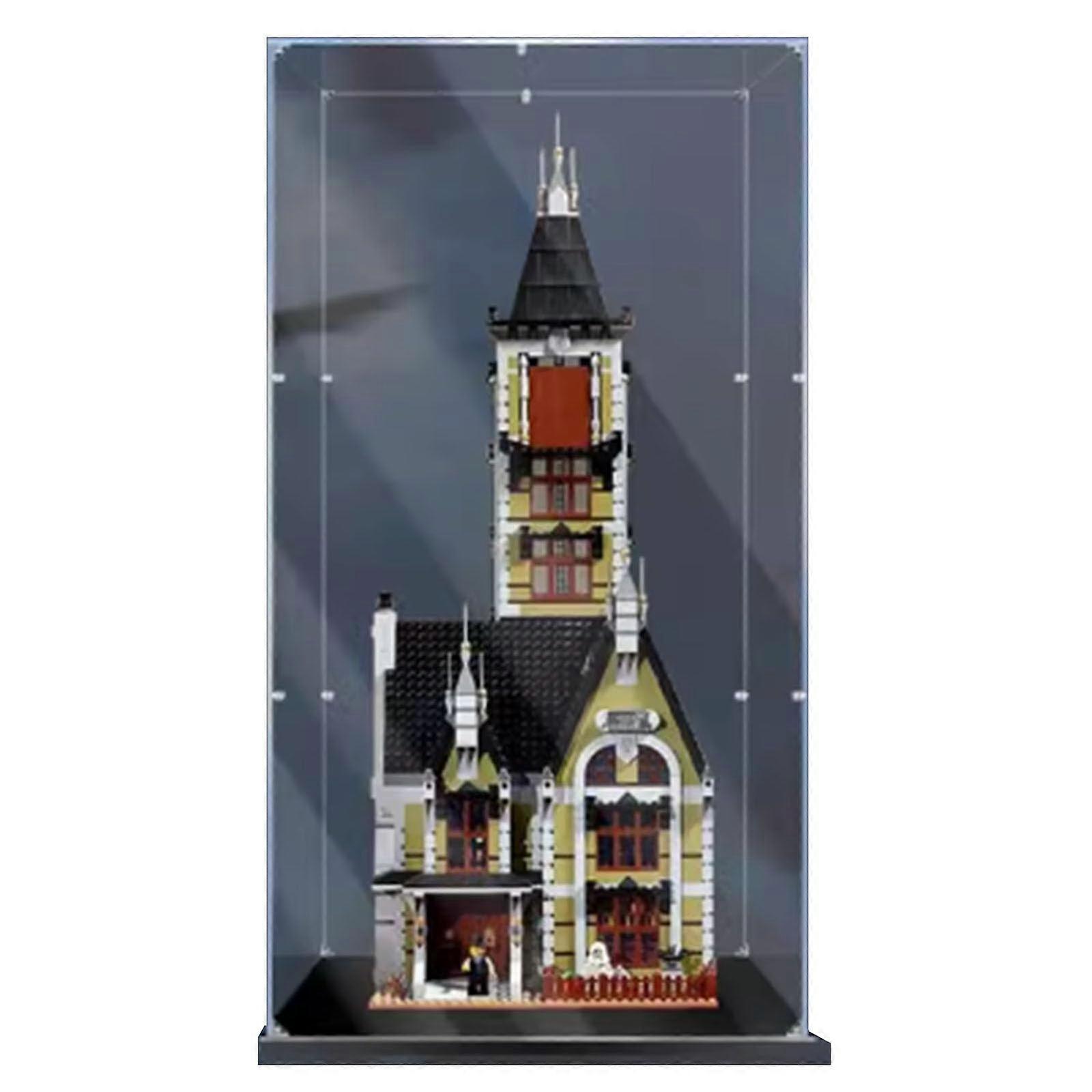 Acrylic Display Case Compatible with  10273 Haunted House, Thick Dustproof Protective Box, Custom Fit Durable Showcase