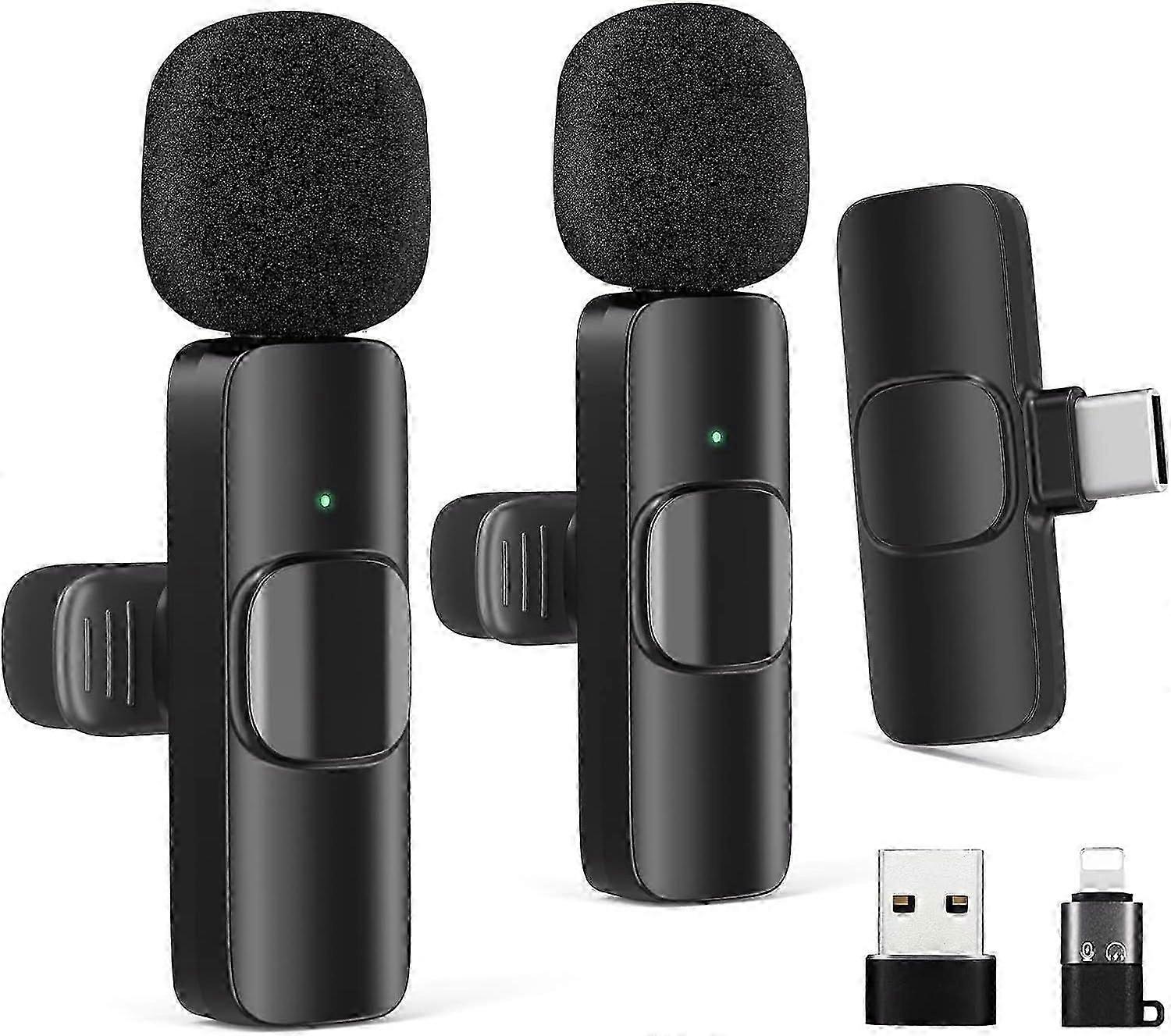 Wireless Lavalier Microphone for Android/iPhone/Computer/Laptop, Wireless Mic for iPhone 1