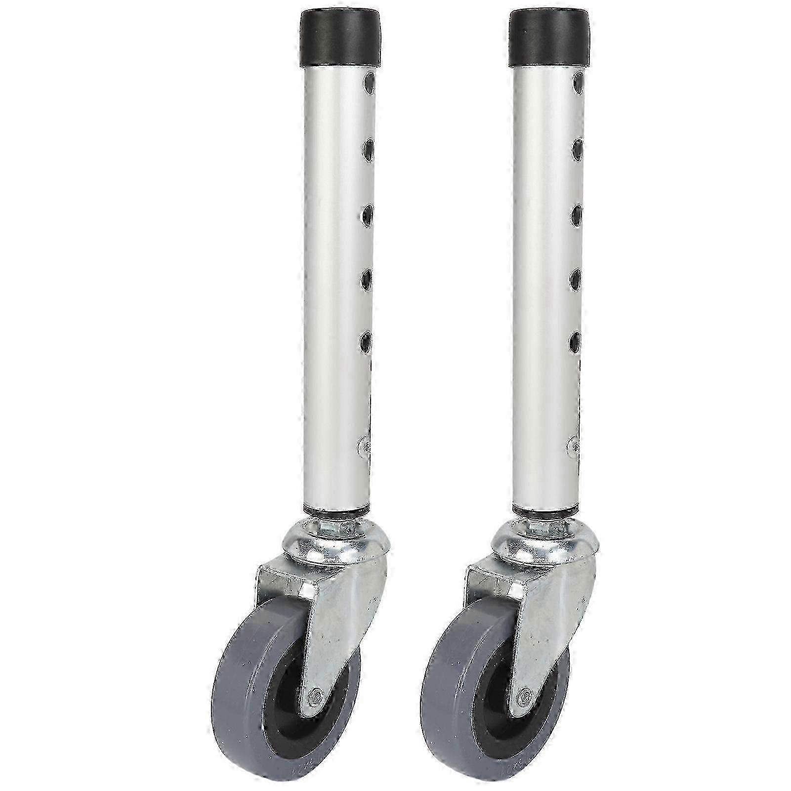 Walker caster wheels for elderly - Universal rotating adjustable height replacement cing