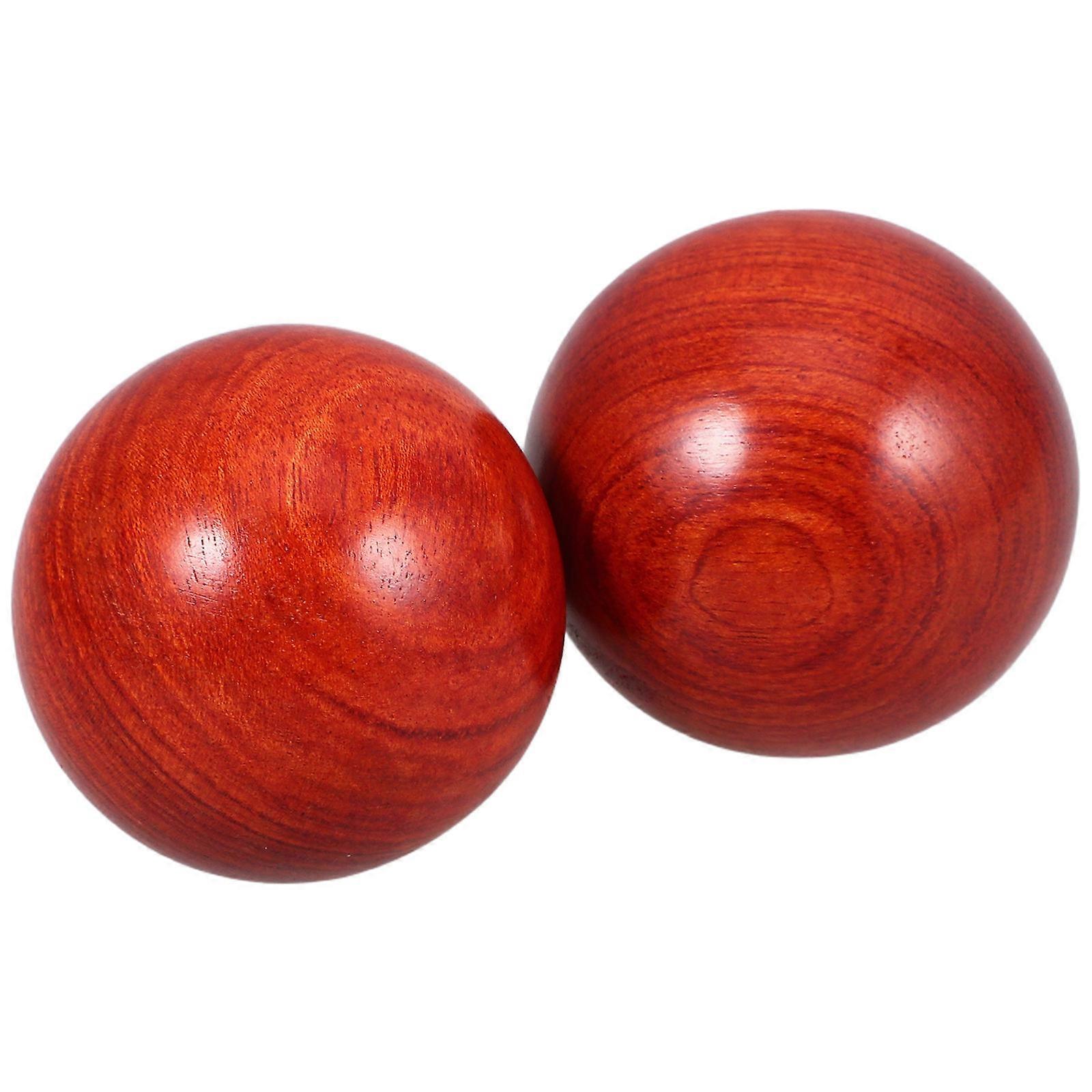 Baoding Balls for Hand Exercise 2Pcs Dark Red Massage Tool