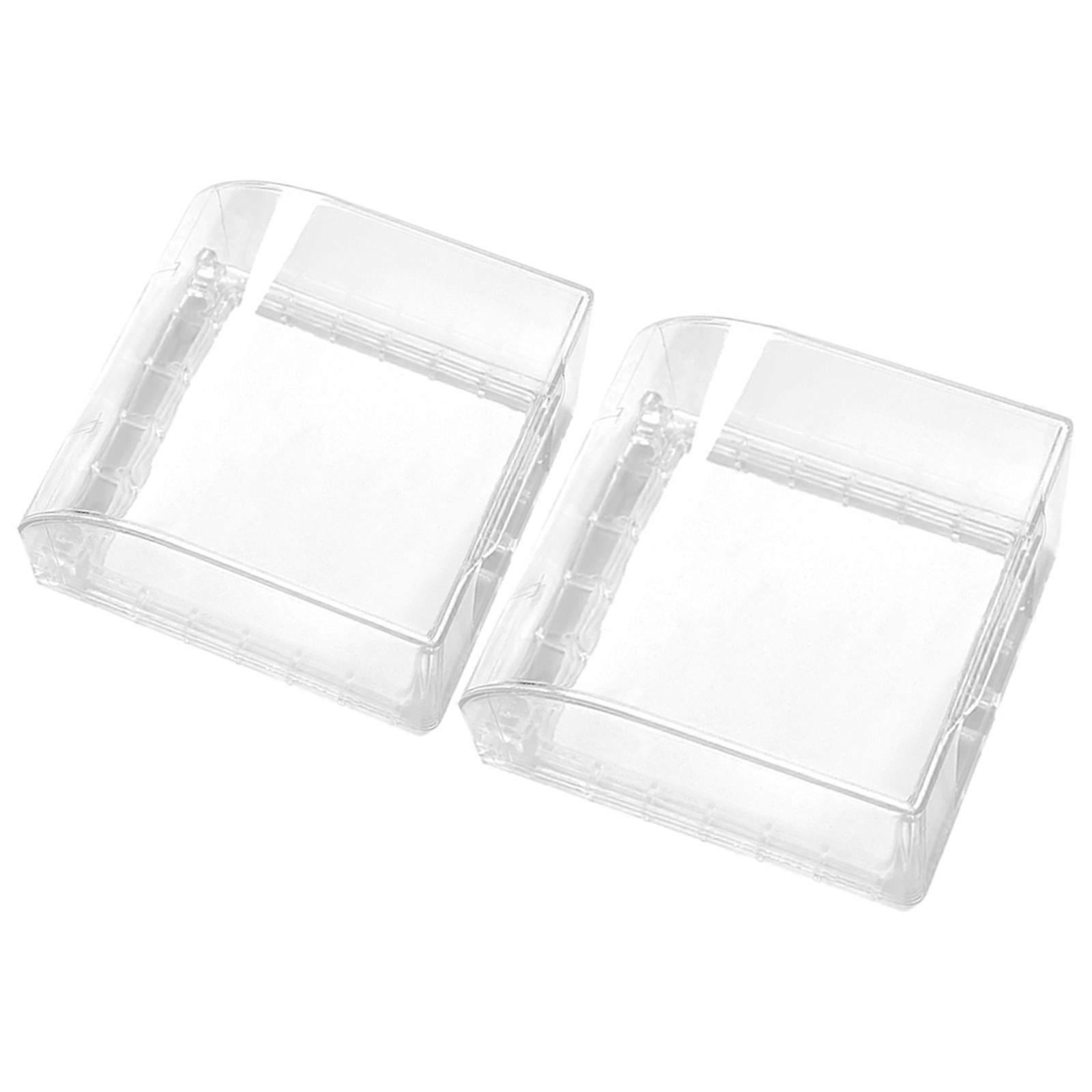 2pcs Transparent Plug Box Socket Plate Guard Receptacle Case Protector (86 Type)