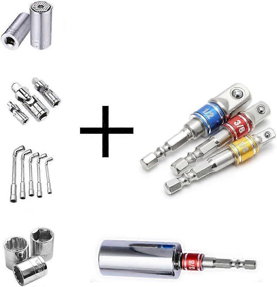 Socket Adapter/Extension Set - Impact Grade, 3Pcs
