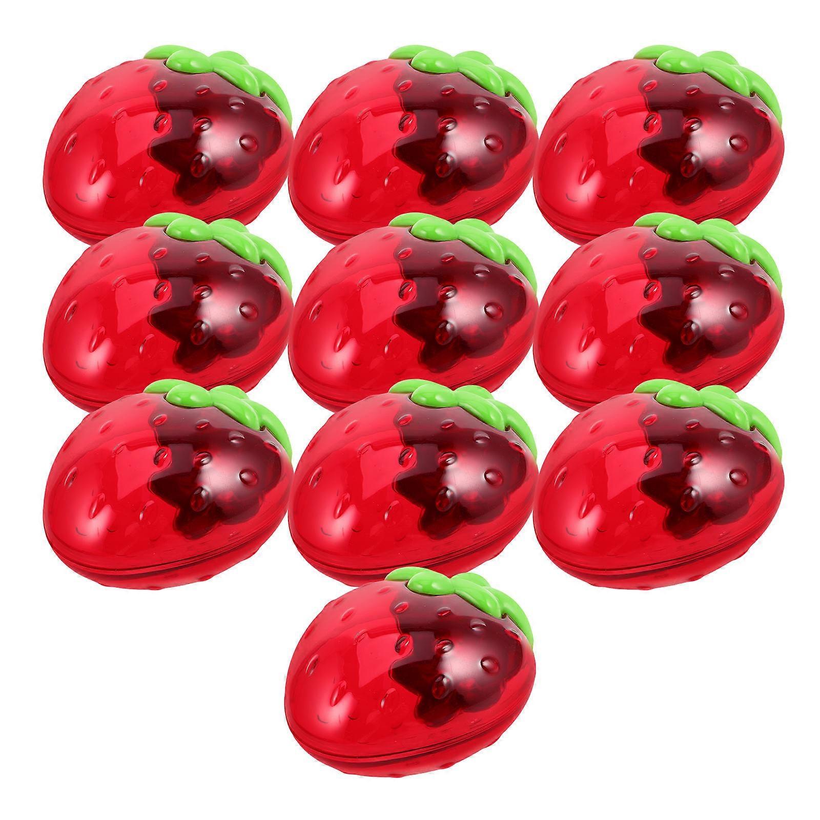 Red Strawberry Box Container for Wedding Storage 10Pcs Set