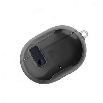 TPU Protective Case Compatible with Beats Studio Buds / Buds+ with Electroplated Closure, Transparent + Black Color: Transparente+Negro MC1