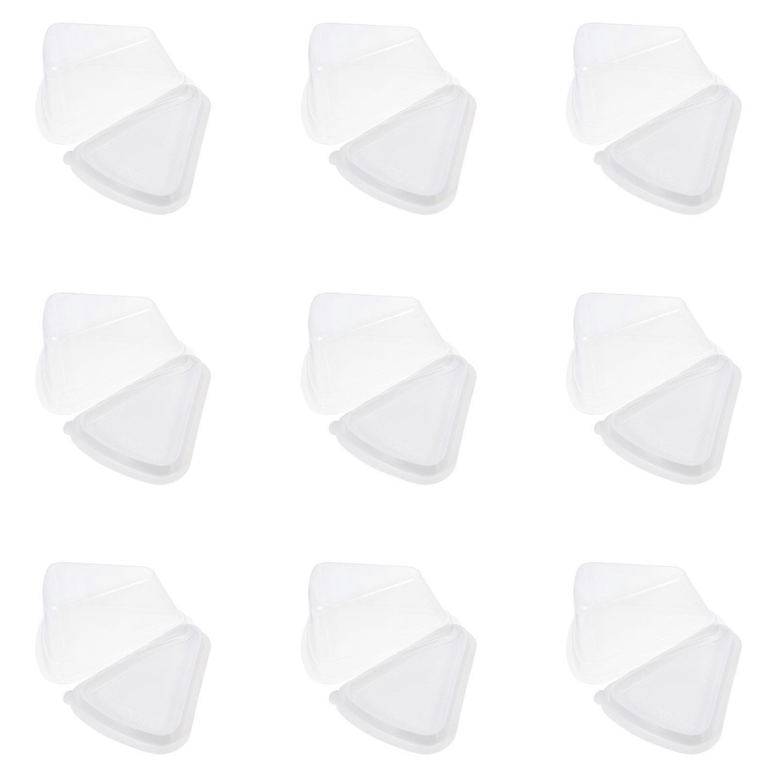 Cake Boxes Plastic Cake Slice Box for Storage 50Pcs with Transparent Lid