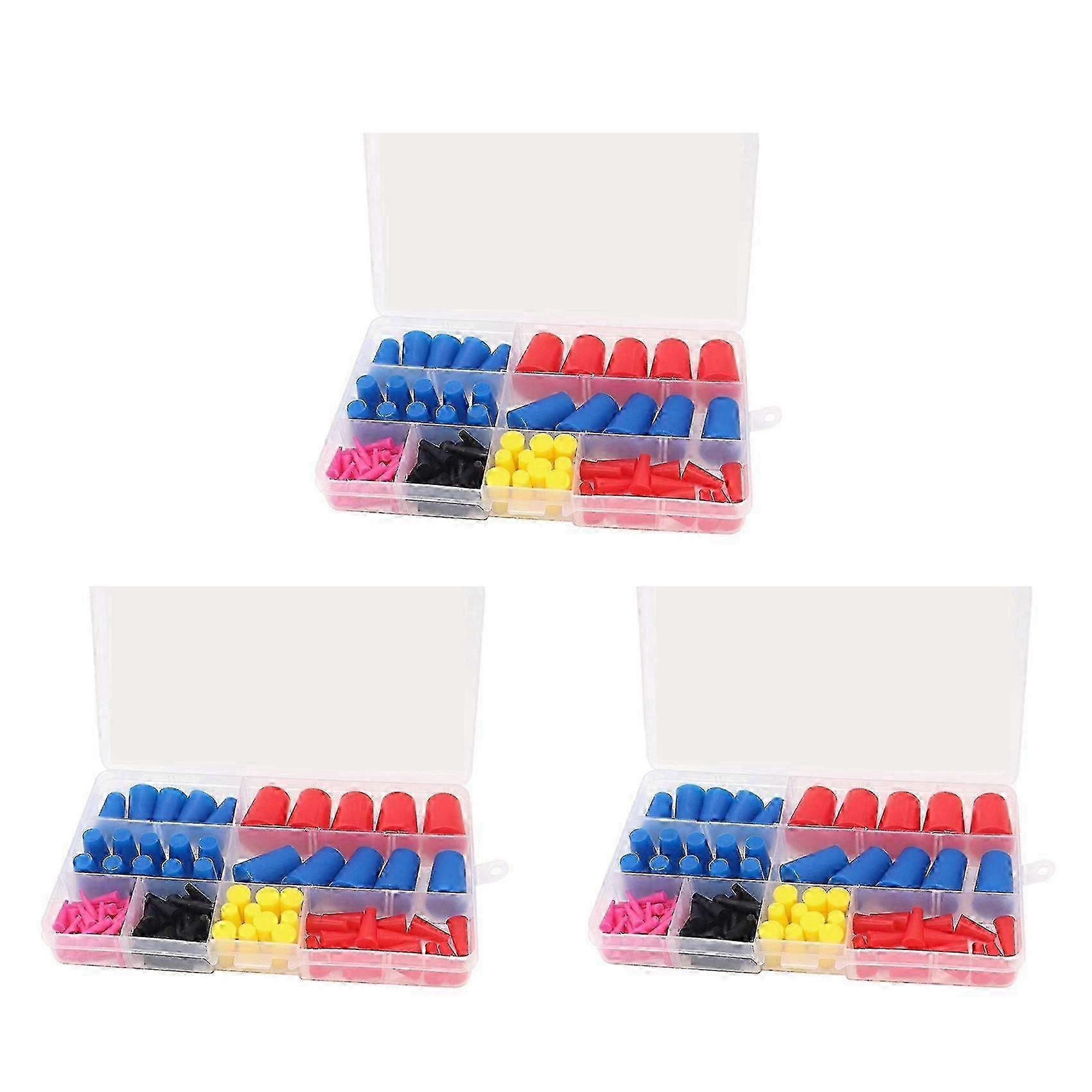 1/16" to 5/8" Silicone Rubber Tapered Plug Assortment Kit