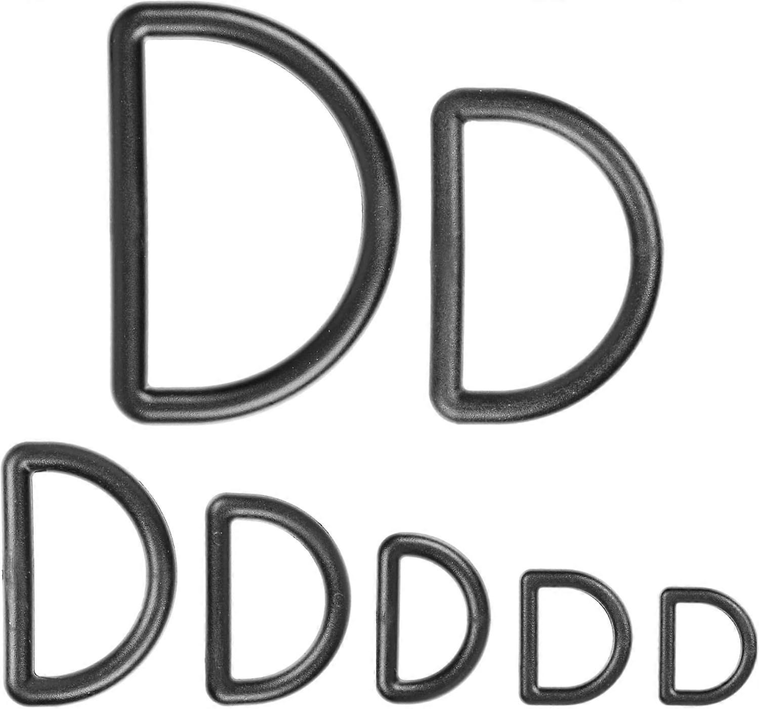 Matte Hard Plastic D-Rings, D-Ring Without Opening, ABS Plastic Half-R