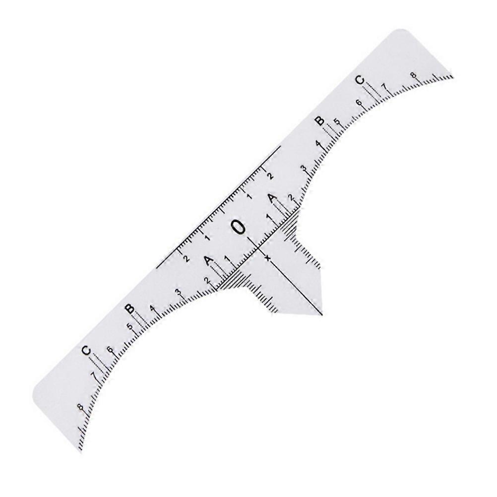 Microblading Eyebrow Ruler Disposable Plastic Tool for Makeup Use 10Pcs