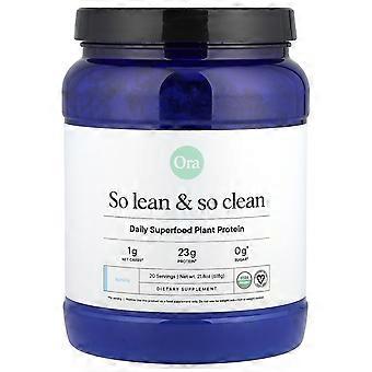 Ora, So Lean & So Clean, Daily Superfood Plant Protein, Vanilla, 21.8 oz (618 g)