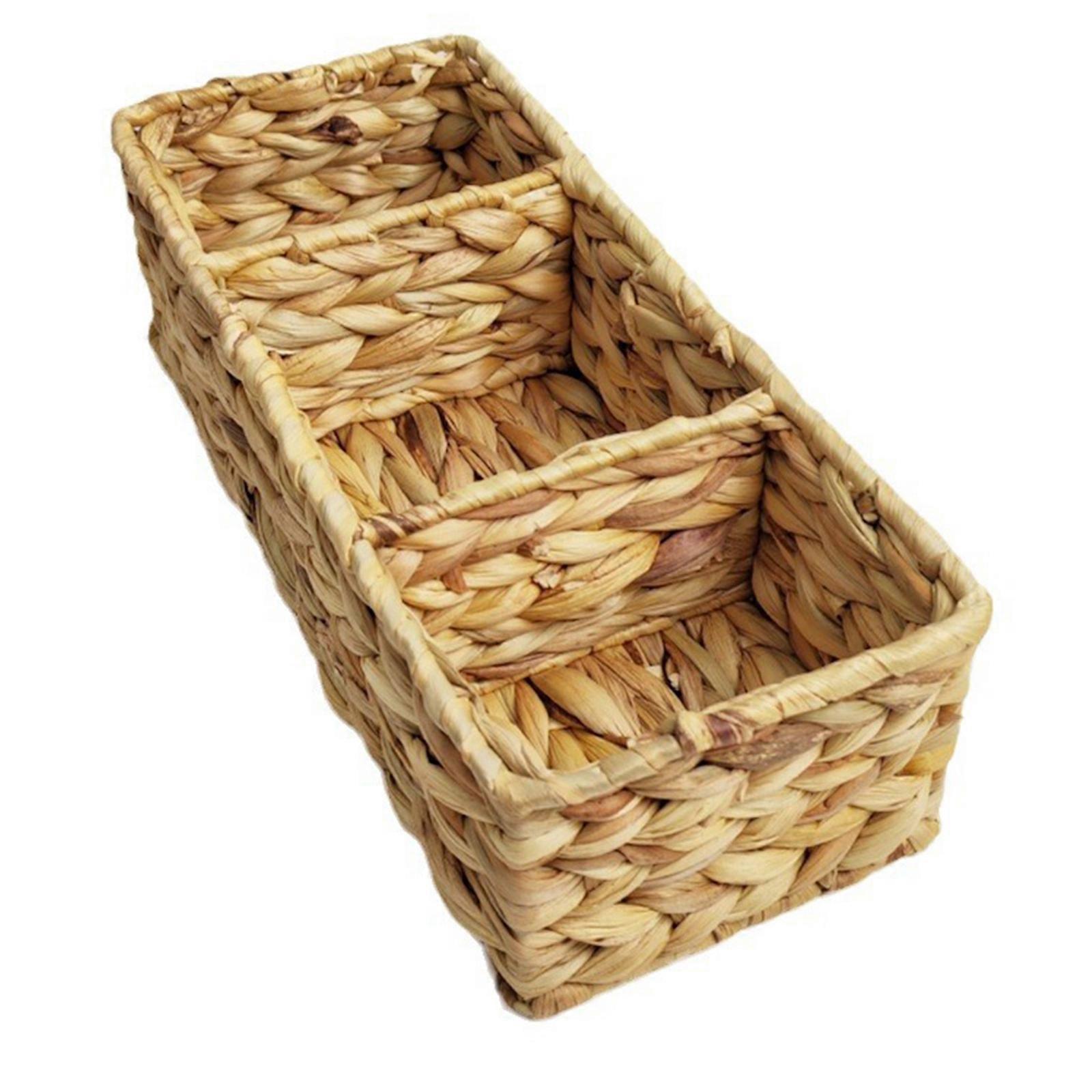 Braided Grass Organizers With Separate Sections Suitable For Various Small Item Categories Multicolor