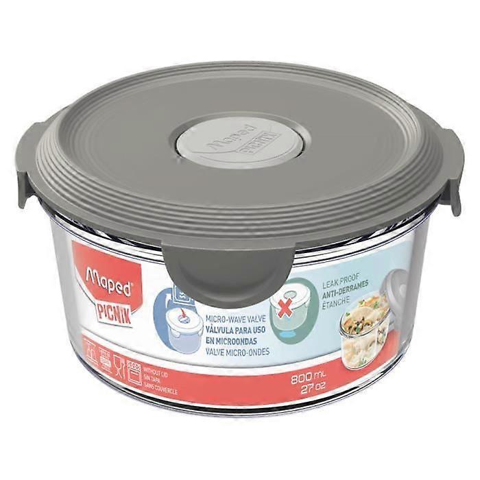 Lunch box - MAPED - Picnik Concept - Glass - Gray - Rectangular