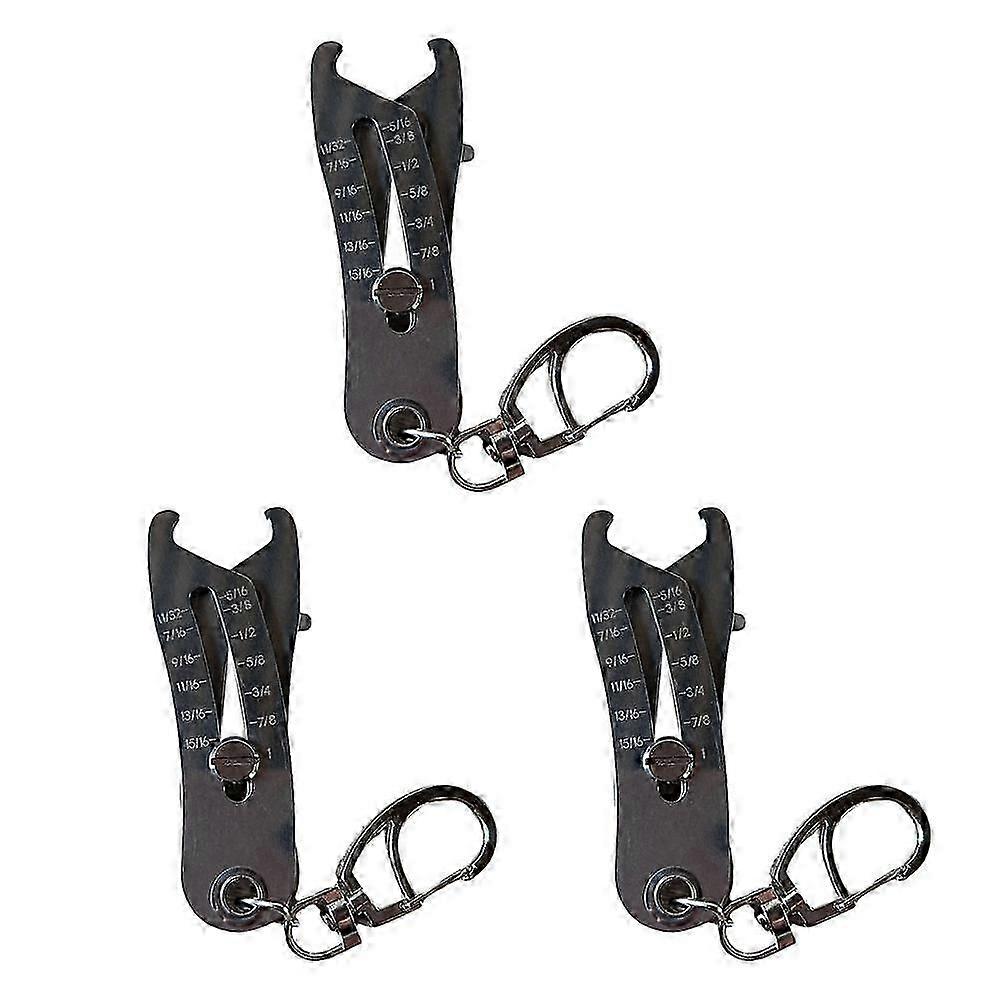 Portable Precise Thread Size Checker Keychain, Nut & Bolt Thread Size Checker Bolt Size Finder Keychain 3pc