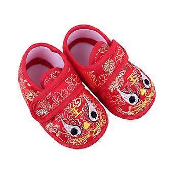 1 paire de chaussures brodées Adorables chaussures chaudes Chaussures douillettes (taille 12)