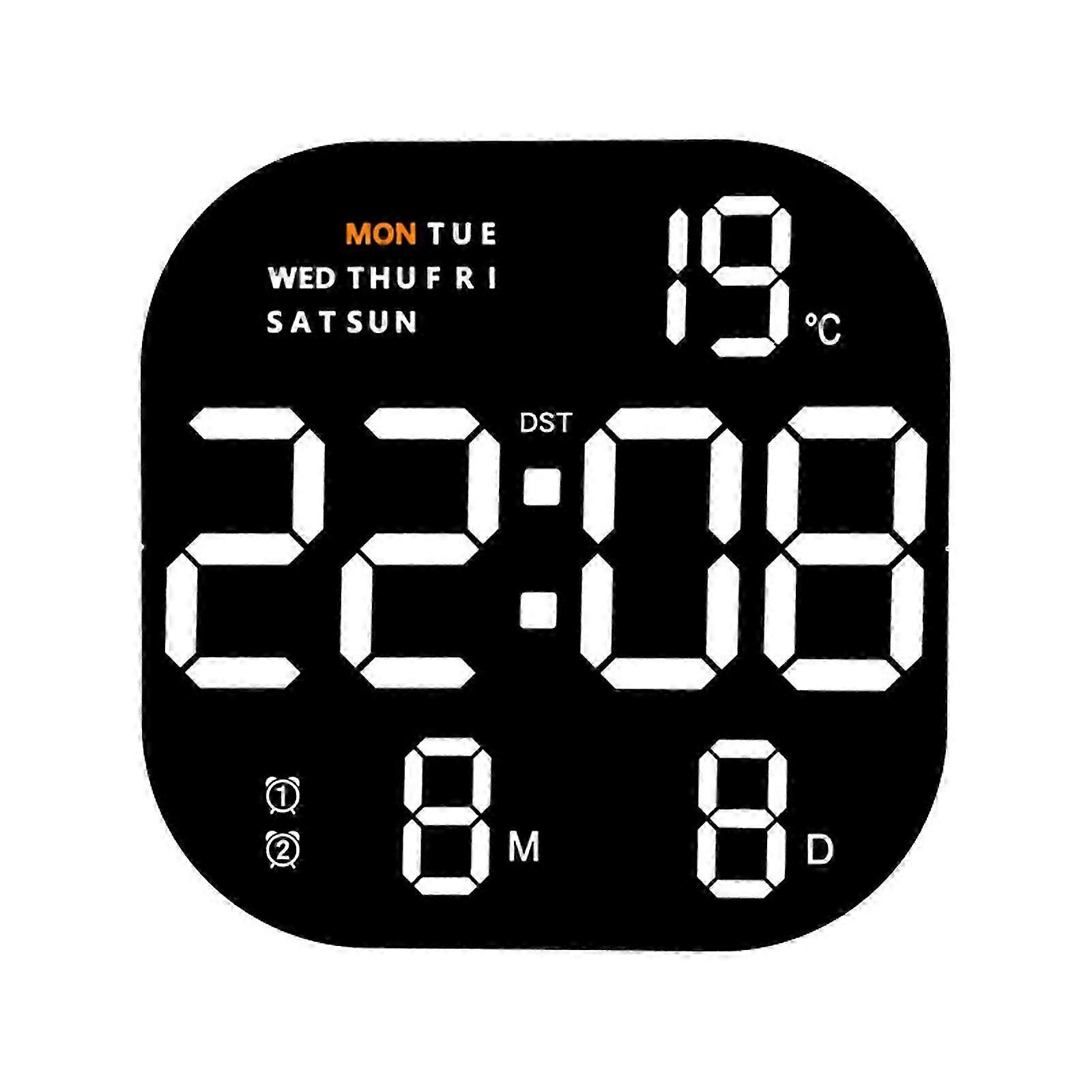 Large Digital Wall Clock Remote Control Temp Date Week Display Timer Countdown Table Clock Wall-mounted Alarms LED Clock