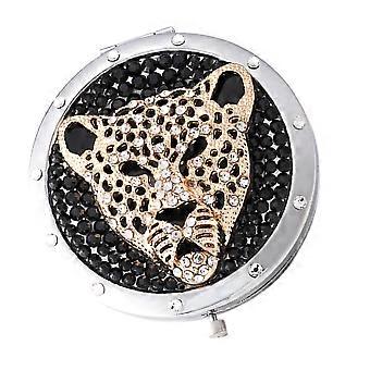 Makeup Mirror Black Metal Foldable for Makeup 1Pcs