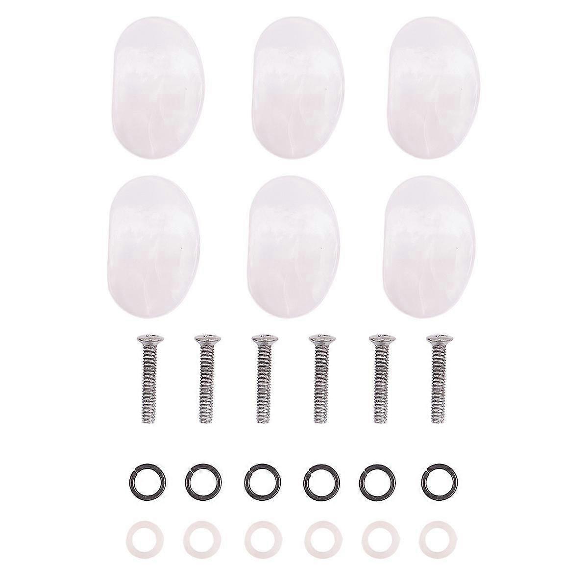 6 Pcs Semicircle Shape Electric Guitar Tuning Pegs Tuners Machine Head Replacement Buttons Knobs-Yvan
