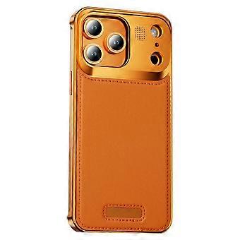 Kompatybilny z etui magnetycznym iPhone 17 Pro Max, skóra PU + metalowa obudowa telefonu bez obramowania z tabletem aromaterapeutycznym