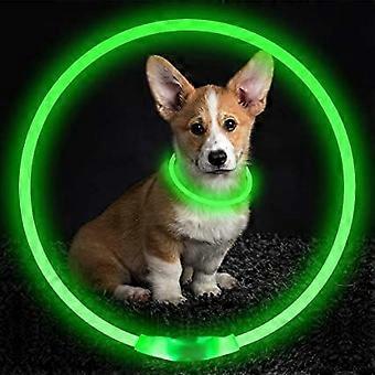 Led Dog Collar, USB Rechargeable Flash Dog Necklace Light, Pet Safety Collar zorgt ervoor dat uw geliefde honden 's nachts worden gezien voor kleine middelgrote grote honden