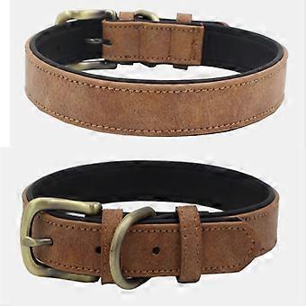 Set van 2 bruin (S) comfortabele PET voering kraag voor kleine en middelgrote honden Vintage Wind kat kraag
