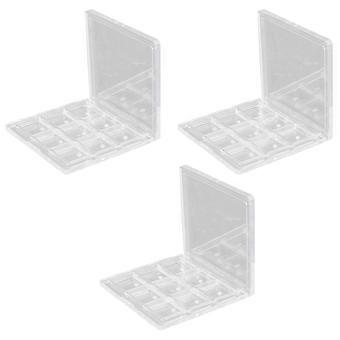 Empty Eyeshadow Pallet Transparent Container for Storage 12Pcs Set