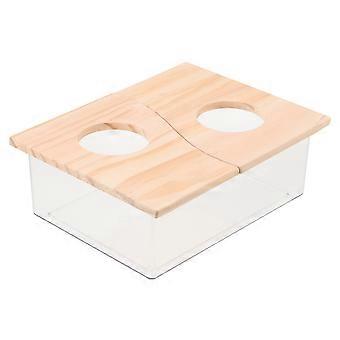 Hamster-Sandbadewanne, Acryl-Hamsterbadewanne mit Deckel, 5-teilig