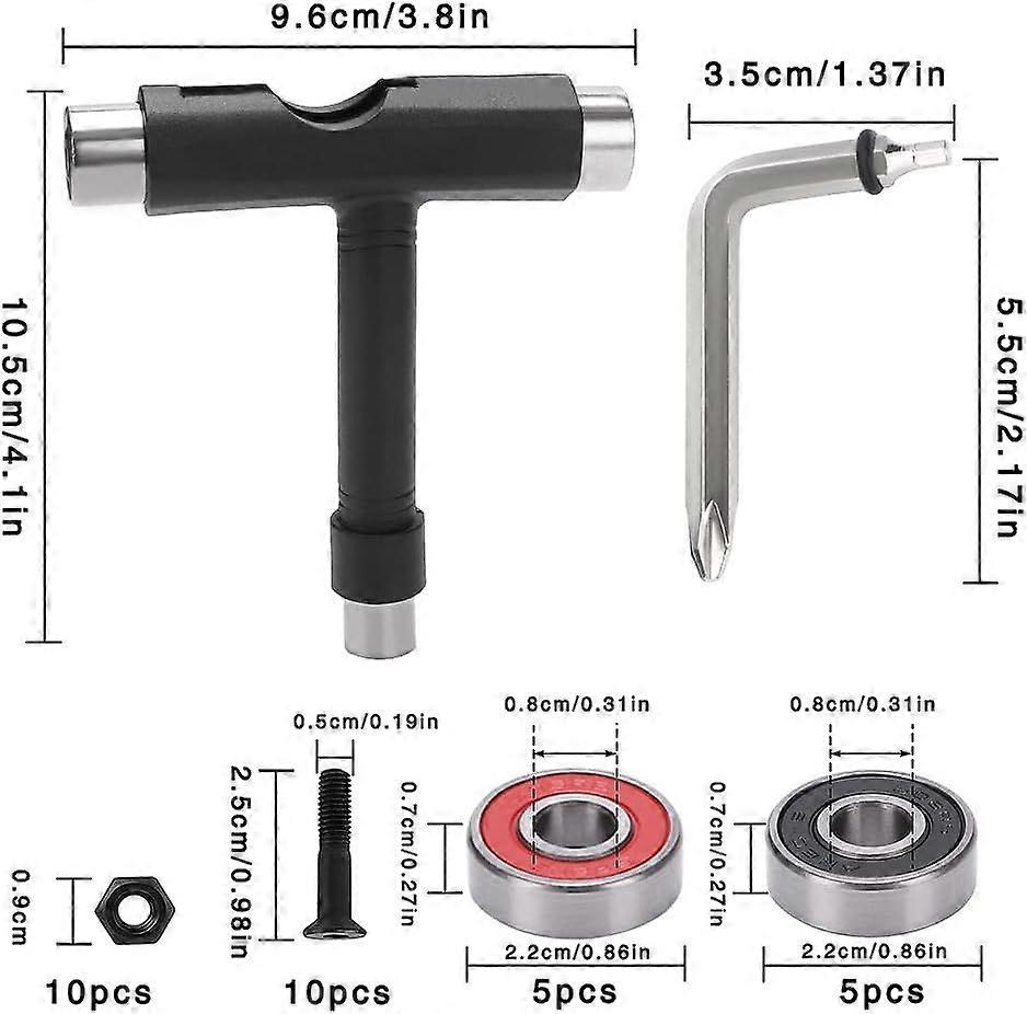 Skateboard Tools and Accessories - 22 PCS