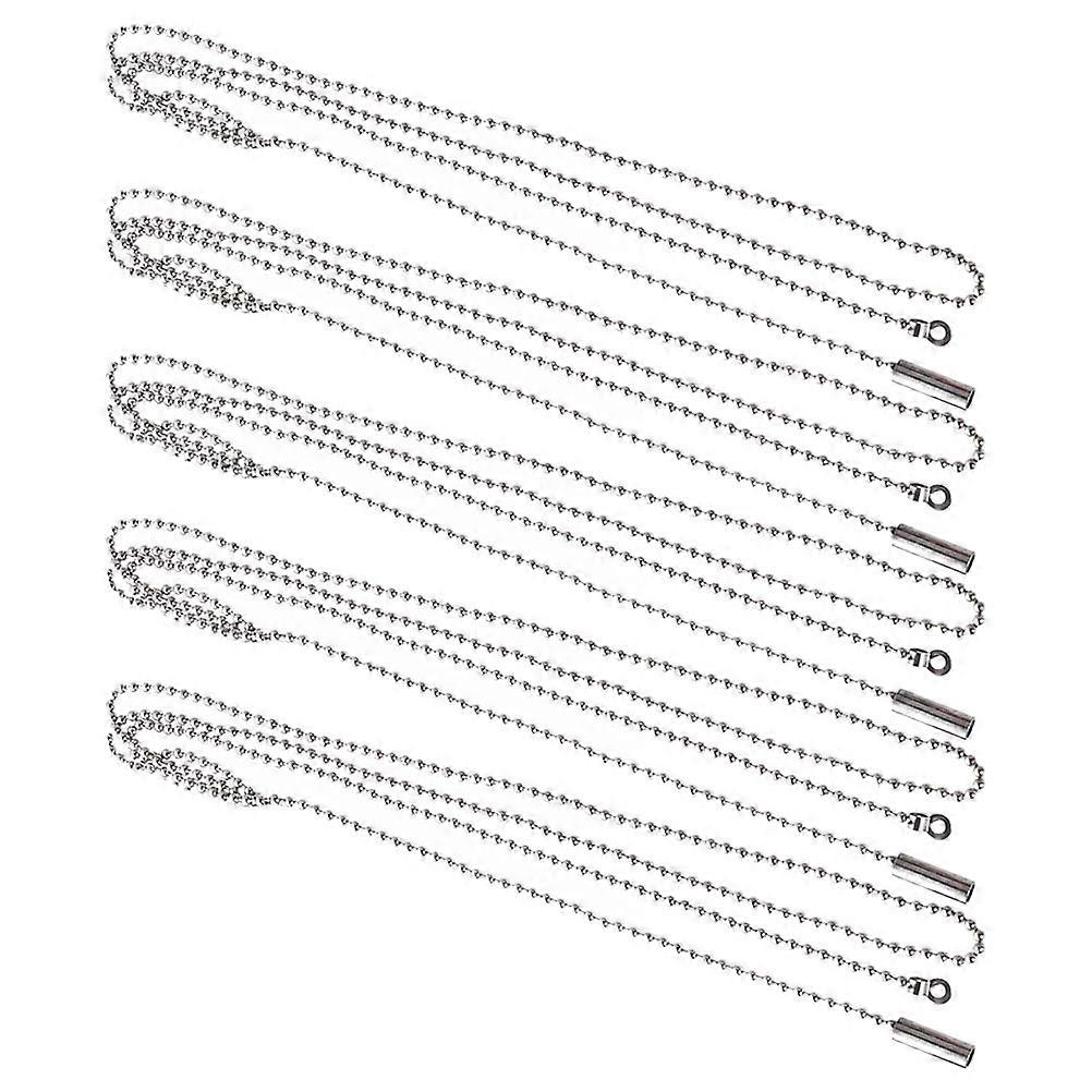 5 pcs Pull Chain Extension Metal Pull Chain Replacement Pull Chain for Ceiling Fan