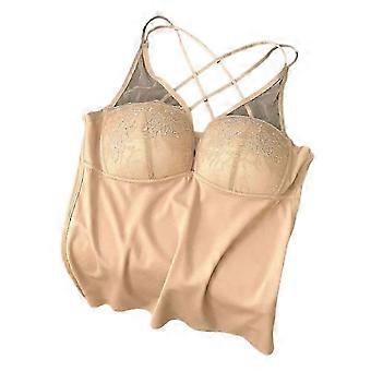 Sexy Lace Seamless Bras with Chest Strap and Padded Camisole compatible with Women's Intimate Wear