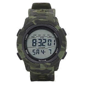 Men Digital Sports Watch 50m Waterproof Watch with LED Backlight Camouflage Watch for Men