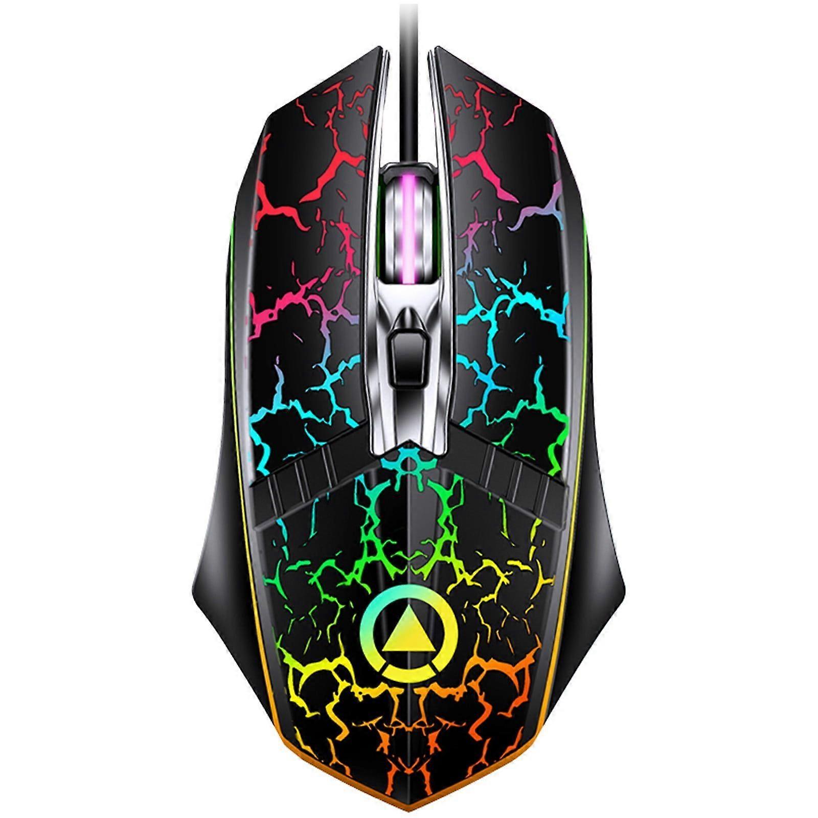 Engraved G11 Wired Metal Roller USB Glowing Mouse Game Macro Program Computer