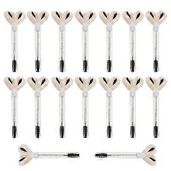 20pcs Crystal Eyelash Mascara Brushes With Bunny Ear Tube Disposable Lash Spoolie Wands For Eyelash Extension Eyebrow Grooming Makeup Tool Applicator